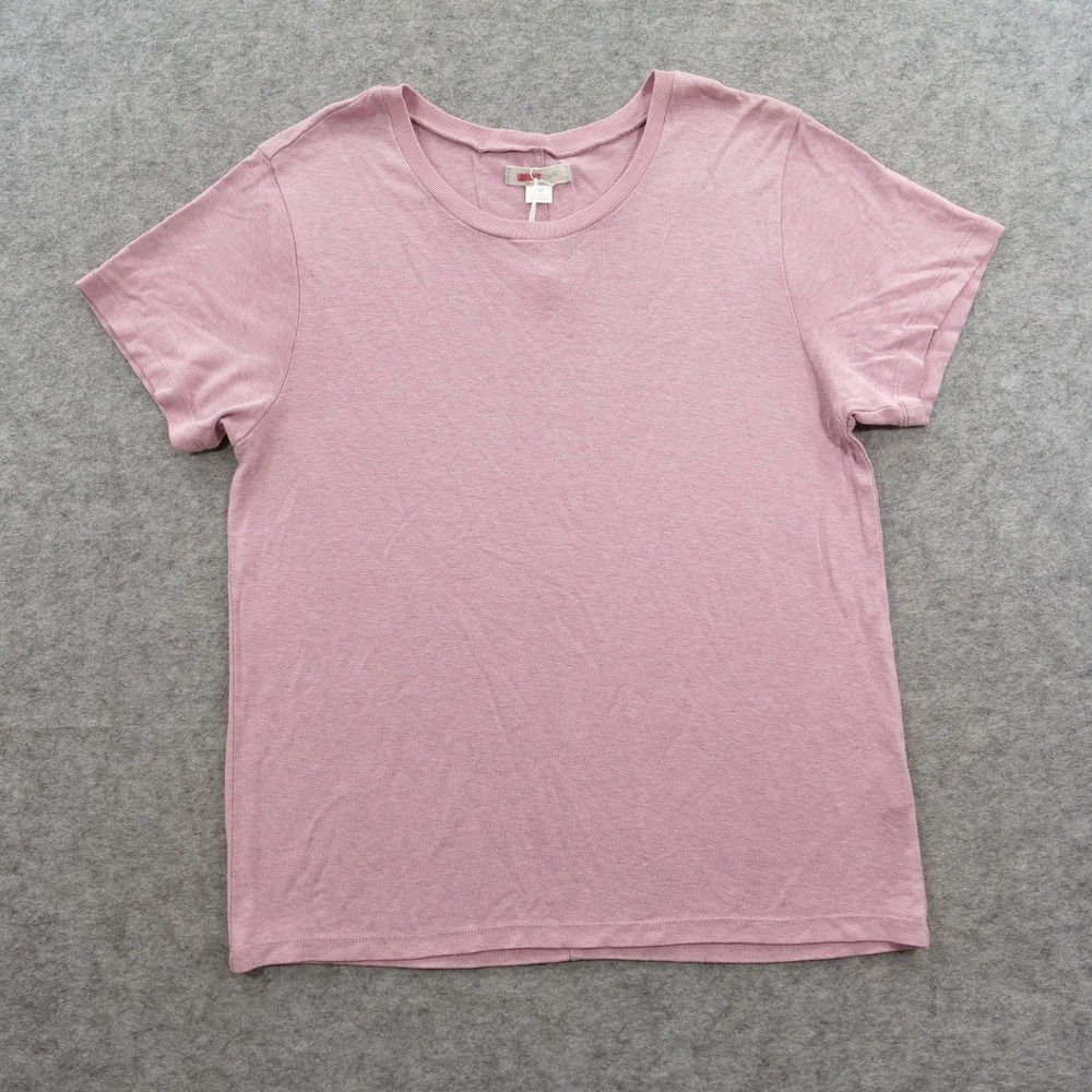 Outerknown Top Womens Medium Pink Tee Crew Neck Short Sleeve Hemp New